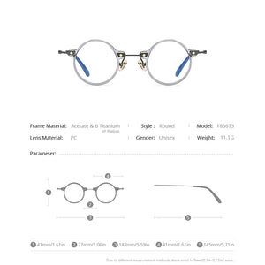 FONEX Acetate Titanium Glasses Frame Men 2023 Retro Round Prescription Eyeglasses Women Optical Spectacles Eyewear F85673