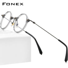 Load image into Gallery viewer, FONEX Acetate Titanium Glasses Frame Men 2023 Retro Round Prescription Eyeglasses Women Optical Spectacles Eyewear F85673