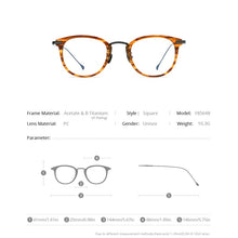Load image into Gallery viewer, FONEX Acetate Titanium Glasses Frame Men 2023 Retro Square Prescription Eyeglasses Women Optical Spectacles Eyewear F85648