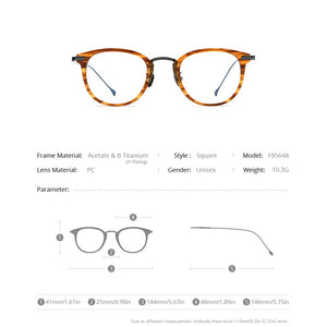 FONEX Acetate Titanium Glasses Frame Men 2023 Retro Square Prescription Eyeglasses Women Optical Spectacles Eyewear F85648
