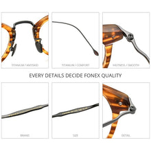 Load image into Gallery viewer, FONEX Acetate Titanium Glasses Frame Men 2023 Retro Square Prescription Eyeglasses Women Optical Spectacles Eyewear F85648