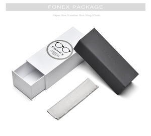 FONEX Acetate Titanium Glasses Frame Men 2023 Retro Square Prescription Eyeglasses Women Optical Spectacles Eyewear F85648
