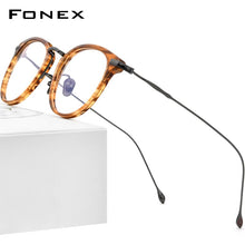 Load image into Gallery viewer, FONEX Acetate Titanium Glasses Frame Men 2023 Retro Square Prescription Eyeglasses Women Optical Spectacles Eyewear F85648