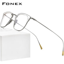 Carica l&#39;immagine nel visualizzatore di Gallery, FONEX Acetate Titanium Glasses Frame Men Retro Square Prescription Eyeglasses Women 2023 Vintage Myopia Optical Eyewear F85661