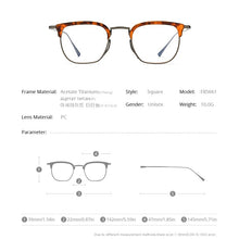 Carica l&#39;immagine nel visualizzatore di Gallery, FONEX Acetate Titanium Glasses Frame Men Retro Square Prescription Eyeglasses Women 2023 Vintage Myopia Optical Eyewear F85661