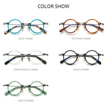 Load image into Gallery viewer, FONEX Acetate Titanium Glasses Frame Women 2023 Vintage Retro Polygon Prescription Eyeglasses Men Spectacles Eyewear F85685