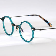 Load image into Gallery viewer, FONEX Acetate Titanium Glasses Frame Women 2023 Vintage Retro Polygon Prescription Eyeglasses Men Spectacles Eyewear F85685