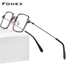 Load image into Gallery viewer, FONEX Acetate Titanium Glasses Frame Women 2023 Square Prescription Eyeglasses Men Transparent Optical Spectacles Eyewear F85687