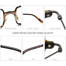 Load image into Gallery viewer, FONEX Acetate Titanium Glasses Women 2023 Square Prescription Eyeglasses Frame Men Transparent Optical Spectacles Eyewear F85687