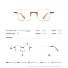 Load image into Gallery viewer, FONEX Acetate Titanium Glasses Women 2023 Square Prescription Eyeglasses Frame Men Transparent Optical Spectacles Eyewear F85687