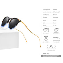 Load image into Gallery viewer, FONEX Acetate Titanium Sunglasses Men Vintage Round Polarized Sun Glasses for Women  Mirrored UV400 Shades 857