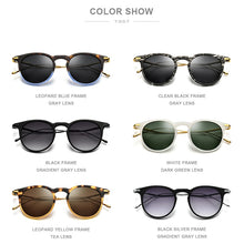 Load image into Gallery viewer, FONEX Acetate Titanium Sunglasses Men Vintage Round Polarized Sun Glasses for Women  Mirrored UV400 Shades 857