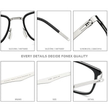 Load image into Gallery viewer, FONEX Alloy Acetate Glasses Frame Men Square Prescription Myopia Optical Eyeglasses 2023 Women Korea Screwless Eyewear F1007