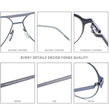 Load image into Gallery viewer, FONEX Alloy Glasses Frame Men 2023 Pilot Optical Myopia Prescription Eyeglasses Frame Full Korean Screwless Eyewear 991