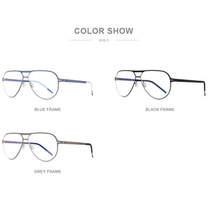 FONEX Alloy Glasses Frame Men 2023 Pilot Optical Myopia Prescription Eyeglasses Frame Full Korean Screwless Eyewear 991