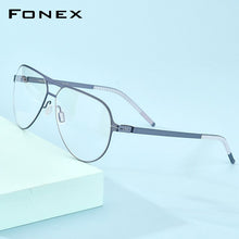 Load image into Gallery viewer, FONEX Alloy Glasses Frame Men 2023 Pilot Optical Myopia Prescription Eyeglasses Frame Full Korean Screwless Eyewear 991