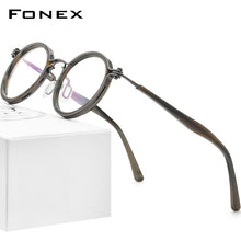 Load image into Gallery viewer, FONEX Alloy Glasses Frame Men Retro Vintage Round Prescription Eyeglasses 2023 Women Optical Korean Screwless Eyewear F1024
