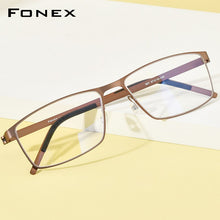 Load image into Gallery viewer, FONEX Alloy Glasses Frame Men Square Myopia Optical Prescription Eyeglasses Frames 2023 Male Korea Screwless Eyewear 997