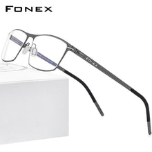 Carica l&#39;immagine nel visualizzatore di Gallery, FONEX Alloy Glasses Frame Men Square Myopia Prescription Optical Eyeglasses 2023 Male Full Korean Screwless Eyewear 993