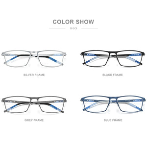 FONEX Alloy Glasses Frame Men Square Myopia Prescription Optical Eyeglasses 2023 Male Full Korean Screwless Eyewear 993