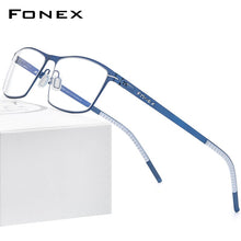 Carica l&#39;immagine nel visualizzatore di Gallery, FONEX Alloy Glasses Frame Men Square Myopia Prescription Optical Eyeglasses 2023 Male Full Korean Screwless Eyewear 993