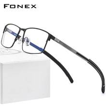 Load image into Gallery viewer, FONEX Alloy Glasses Frame Men Square Myopia Prescription Optical Eyeglasses 2023 Male Metal Full Korea Screwless Eyewear 998