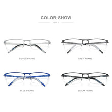 Carica l&#39;immagine nel visualizzatore di Gallery, FONEX Alloy Glasses Frame Men Square Myopia Prescription Optical Eyeglasses 2023 Metal Half Korean Screwless Eyewear 992