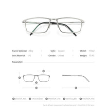 Carica l&#39;immagine nel visualizzatore di Gallery, FONEX Alloy Glasses Frame Men Square Myopia Prescription Optical Eyeglasses 2023 Male Full Korean Screwless Eyewear F1022