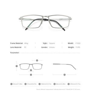 FONEX Alloy Glasses Frame Men Square Myopia Prescription Optical Eyeglasses 2023 Male Full Korean Screwless Eyewear F1022