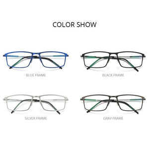 FONEX Alloy Glasses Frame Men Square Myopia Prescription Optical Eyeglasses 2023 Male Full Korean Screwless Eyewear F1022