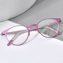 Load image into Gallery viewer, FONEX Alloy Glasses Frame Men Ultralight Women Vintage Round Prescription Eyeglasses 2023 Optical Frame Screwless Eyewear F1023