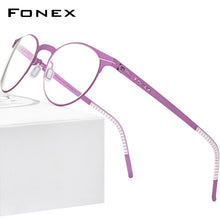 Load image into Gallery viewer, FONEX Alloy Glasses Frame Men Ultralight Women Vintage Round Prescription Eyeglasses 2023 Optical Frame Screwless Eyewear F1023
