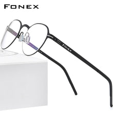 Load image into Gallery viewer, FONEX Alloy Glasses Frame Women 2023 Round Optical Myopia Prescription Eyeglasses Frames Men Korean Screwless Eyewear 994