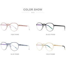 Load image into Gallery viewer, FONEX Alloy Glasses Frame Women 2023 Round Optical Myopia Prescription Eyeglasses Frames Men Korean Screwless Eyewear 994