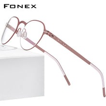 Load image into Gallery viewer, FONEX Alloy Glasses Frame Women 2023 Round Optical Myopia Prescription Eyeglasses Frames Men Korean Screwless Eyewear 994