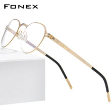 Load image into Gallery viewer, FONEX Alloy Glasses Frame Women 2023 Round Optical Myopia Prescription Eyeglasses Frames Men Korean Screwless Eyewear 994
