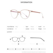Load image into Gallery viewer, FONEX Alloy Glasses Frame Women 2023 Vintage Round Myopia Optical Frames Prescription Eyeglasses Men Screwless Eyewear 996