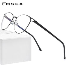 Load image into Gallery viewer, FONEX Alloy Glasses Frame Women 2023 Vintage Round Myopia Optical Frames Prescription Eyeglasses Men Screwless Eyewear 996