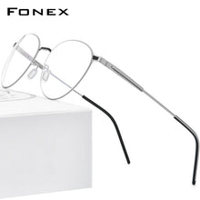 Load image into Gallery viewer, FONEX Alloy Glasses Frame Women Round Myopia Prescription Optical Eyeglasses Men 2023 Metal Full Korean Screwless Eyewear F1014