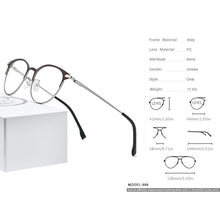 Load image into Gallery viewer, FONEX Alloy Glasses Men Ultralight Women Vintage Round Eyeglasses Frame Retro Prescription Optical Screwless Eyewear 988