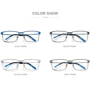 FONEX Alloy Optical Glasses Frame Men Prescription Square Myopia Eyeglasses 2023 Male Metal Full Screwless Eyewear 999