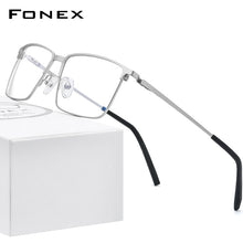 Carica l&#39;immagine nel visualizzatore di Gallery, FONEX Alloy Optical Glasses Frame Men Prescription Square Myopia Eyeglasses 2023 Male Metal Full Screwless Eyewear 999