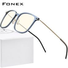 Load image into Gallery viewer, FONEX Anti Blue Light Blocking Glasses Women Antiblue UV Protection Computer Eyeglasses Men FAB010 (Nylon Frame B Titanium Arm)