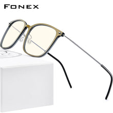 Load image into Gallery viewer, FONEX Anti Blue Light Blocking Glasses Women Antiblue UV Protection Computer Eyeglasses Men FAB010 (Nylon Frame B Titanium Arm)