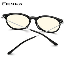 Carica l'immagine nel visualizzatore di Gallery, FONEX Anti Luce Blu Occhiali Da Uomo Titanio Acetato Occhiali Da Vista Rotondi Retro Antiblu Occhiali Da Gioco Per Computer per Le Donne F85670 