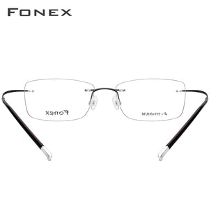FONEX B Pure Titanium Rimless Optical Glasses Men Women Frameless Prescription Eyeglasses Frame Ultralight Myopia Eyewear 9203