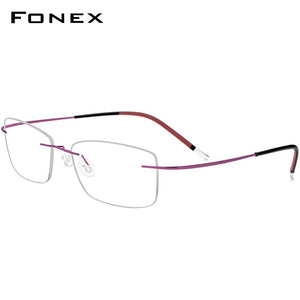 FONEX B Pure Titanium Rimless Optical Glasses Men Women Frameless Prescription Eyeglasses Frame Ultralight Myopia Eyewear 9203