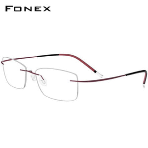FONEX B Pure Titanium Rimless Optical Glasses Men Women Frameless Prescription Eyeglasses Frame Ultralight Myopia Eyewear 9203