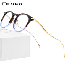 Load image into Gallery viewer, FONEX B Titanium Acetate Optical Glasses Frame Men Vintage Prescription Eyeglasses Women Retro Round Spectacles Eyewear 857