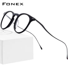 Load image into Gallery viewer, FONEX B Titanium Acetate Optical Glasses Frame Men Vintage Prescription Eyeglasses Women Retro Round Spectacles Eyewear 857